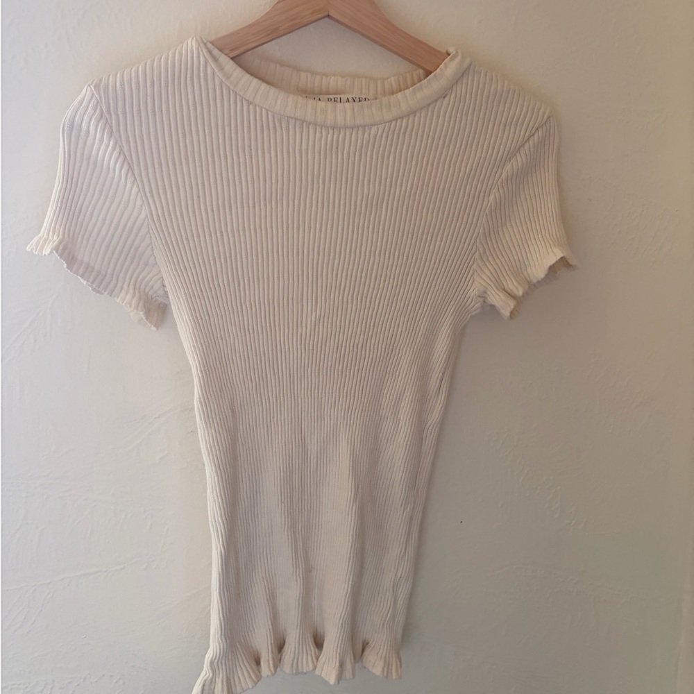 LA Relaxed pointelle tee